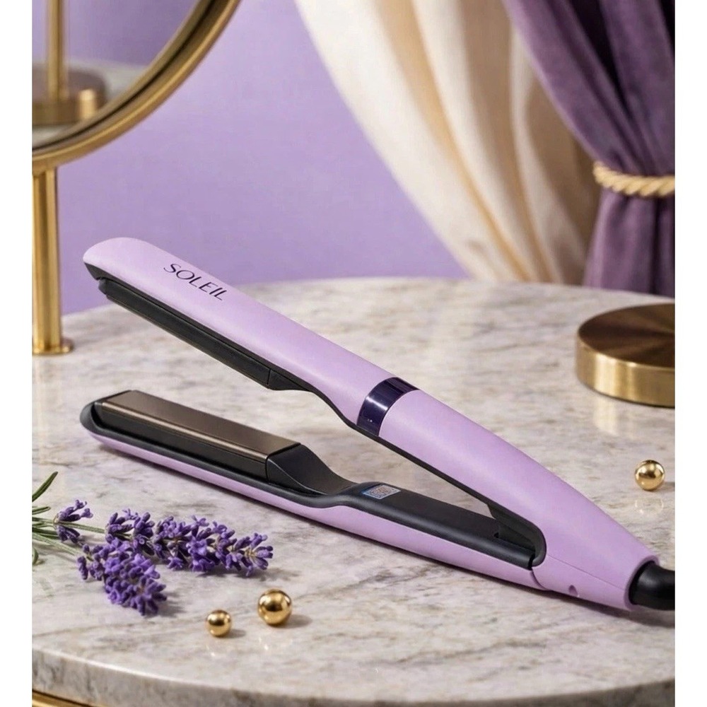 Soleil Dynamic Styler Hair Straightener‎ Lavender Flat Iron New in Box